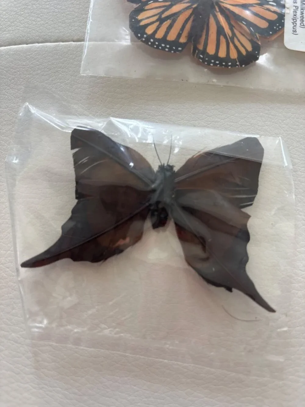 Vintage Butterfly Lot 14 Assorted Decorative Feather Butterflies Moths Monarch